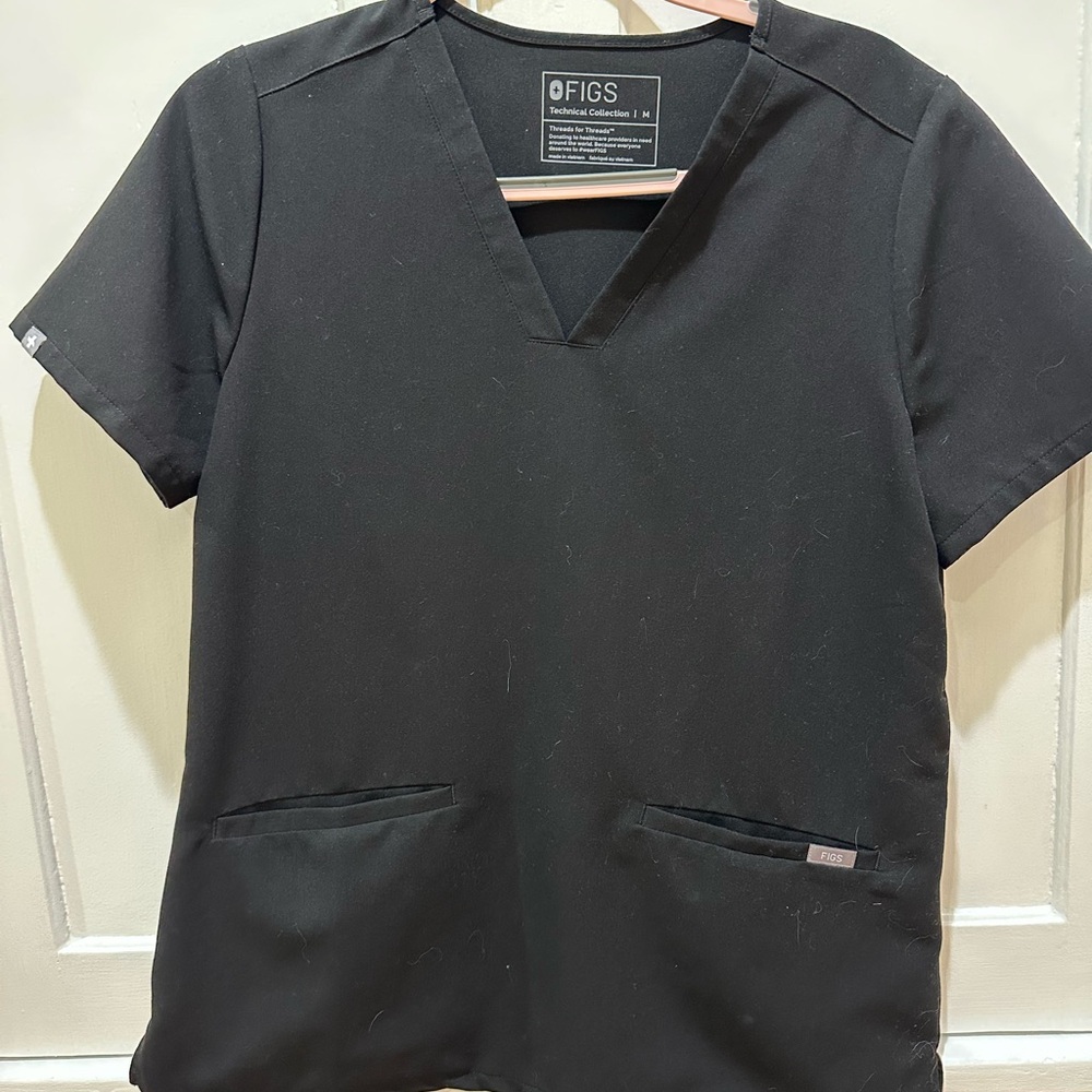 Figs Black Scrub Top and Bottom